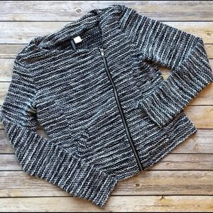 H&M Black and White Marbled Jacket Size M